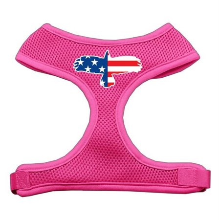 UNCONDITIONAL LOVE Eagle Flag Screen Print Soft Mesh Harness Pink Extra Large UN819532